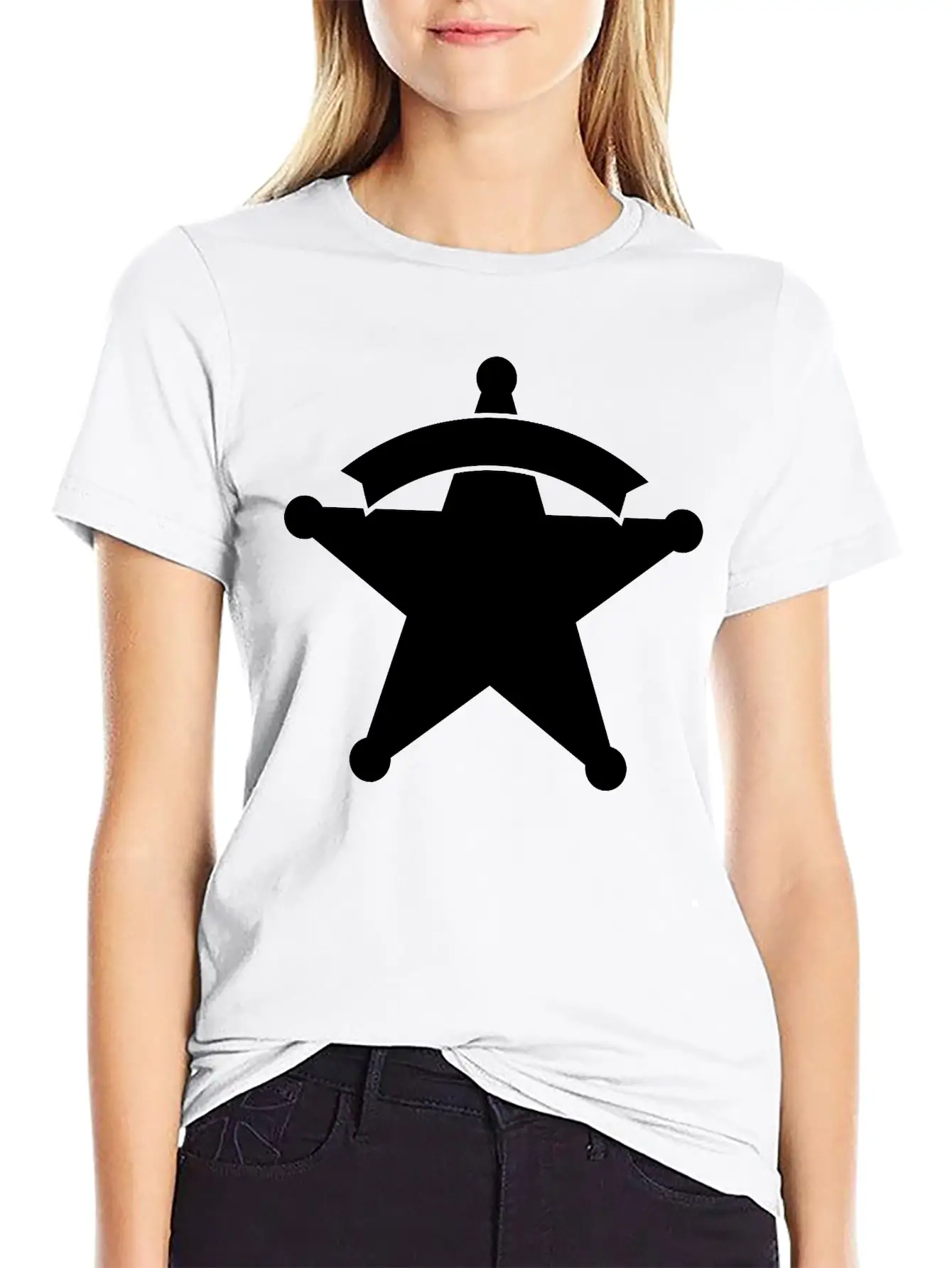 Sheriff Star Unisex Casual T-Shirt – Clean Design For Daily Comfort