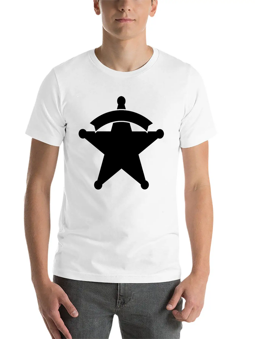 Sheriff Star Unisex Casual T-Shirt – Clean Design For Daily Comfort