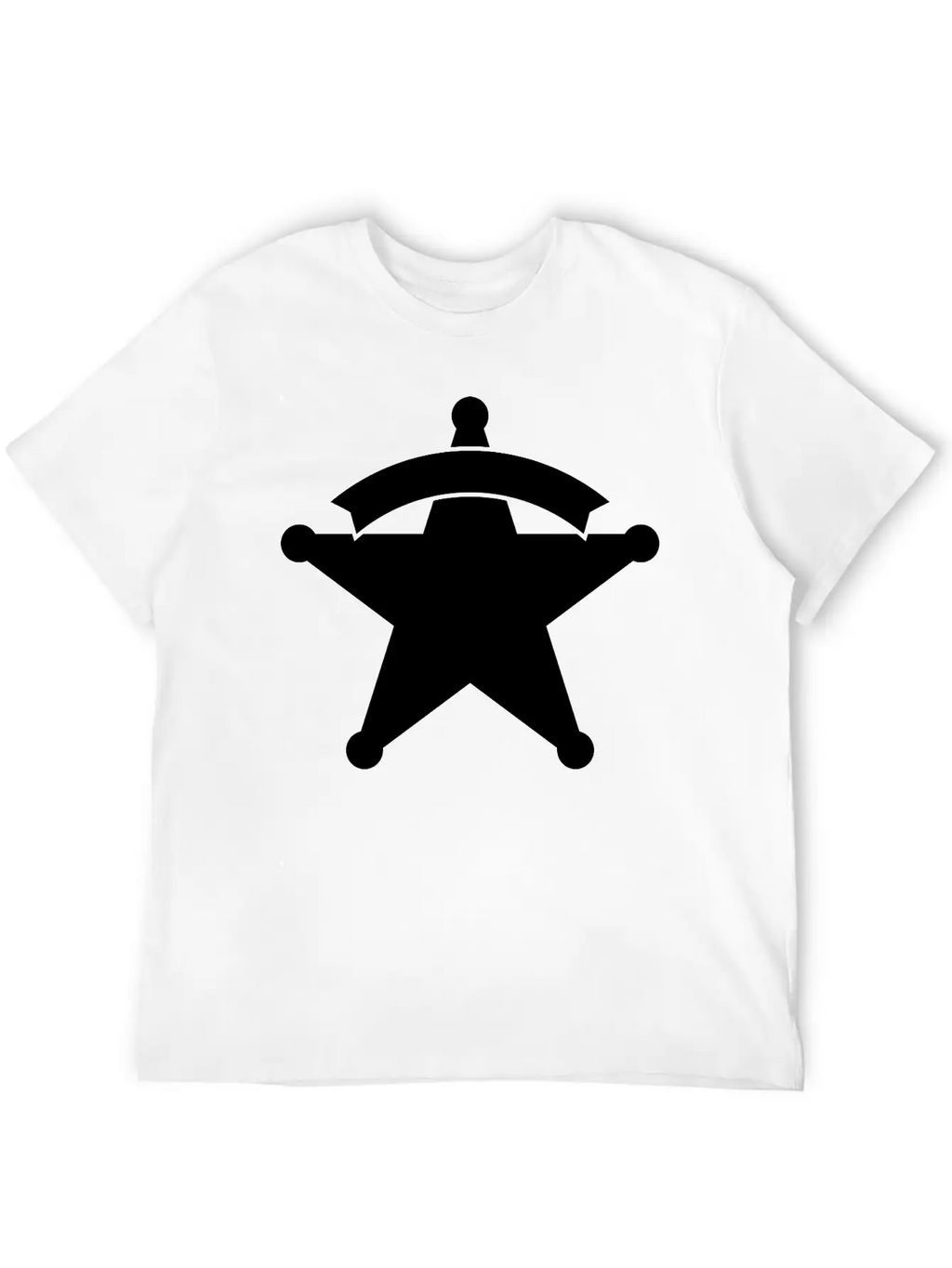 Sheriff Star Unisex Casual T-Shirt – Clean Design For Daily Comfort