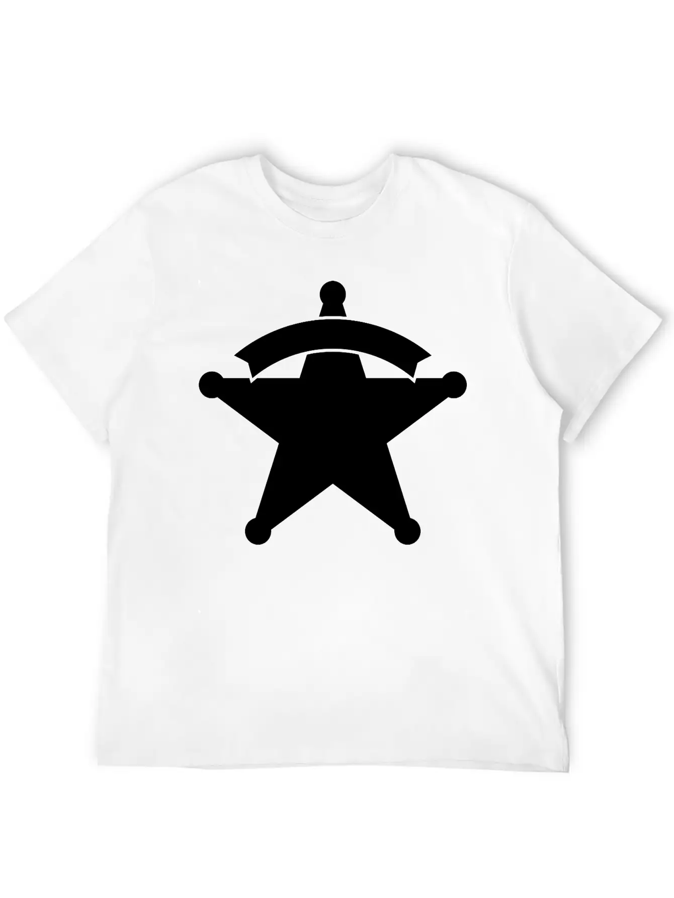 Sheriff Star Unisex Casual T-Shirt – Clean Design For Daily Comfort