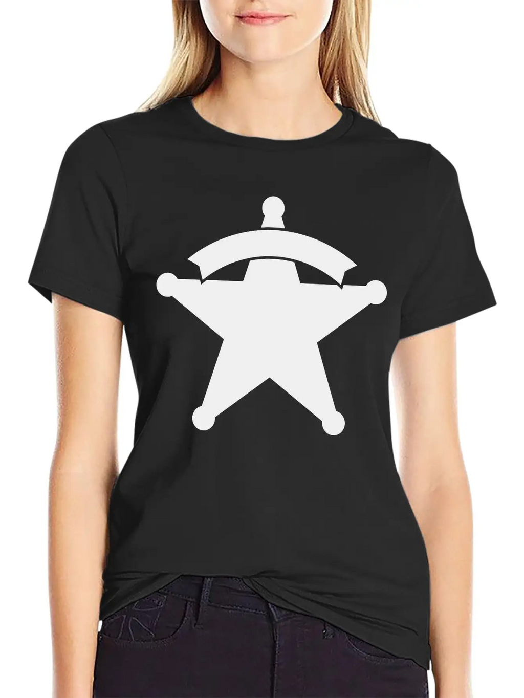 Sheriff Star Unisex Casual T-Shirt – Clean Design For Daily Comfort