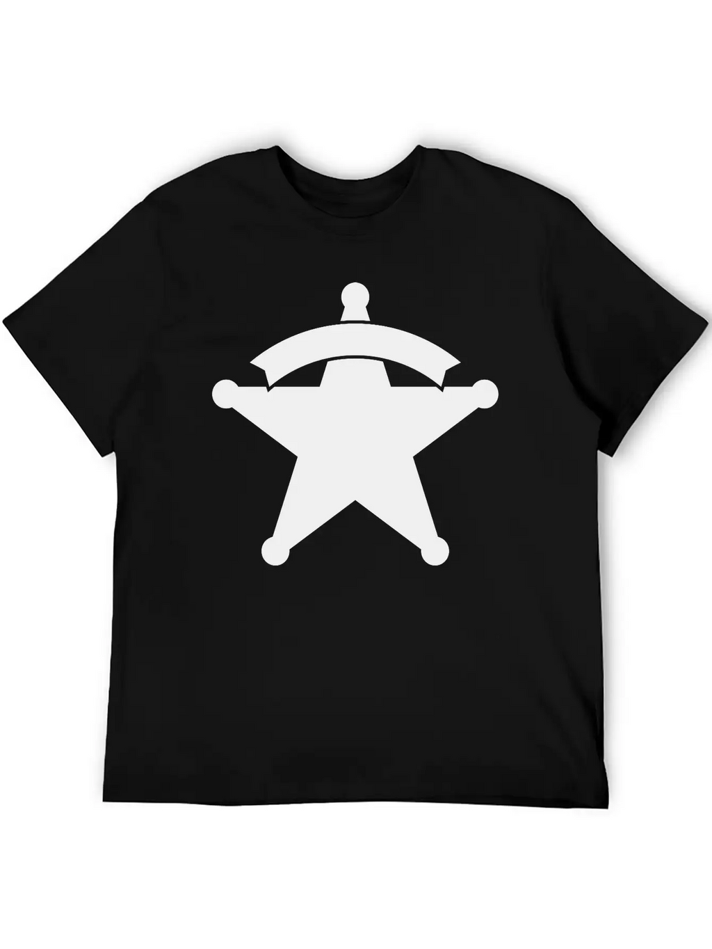 Sheriff Star Unisex Casual T-Shirt – Clean Design For Daily Comfort