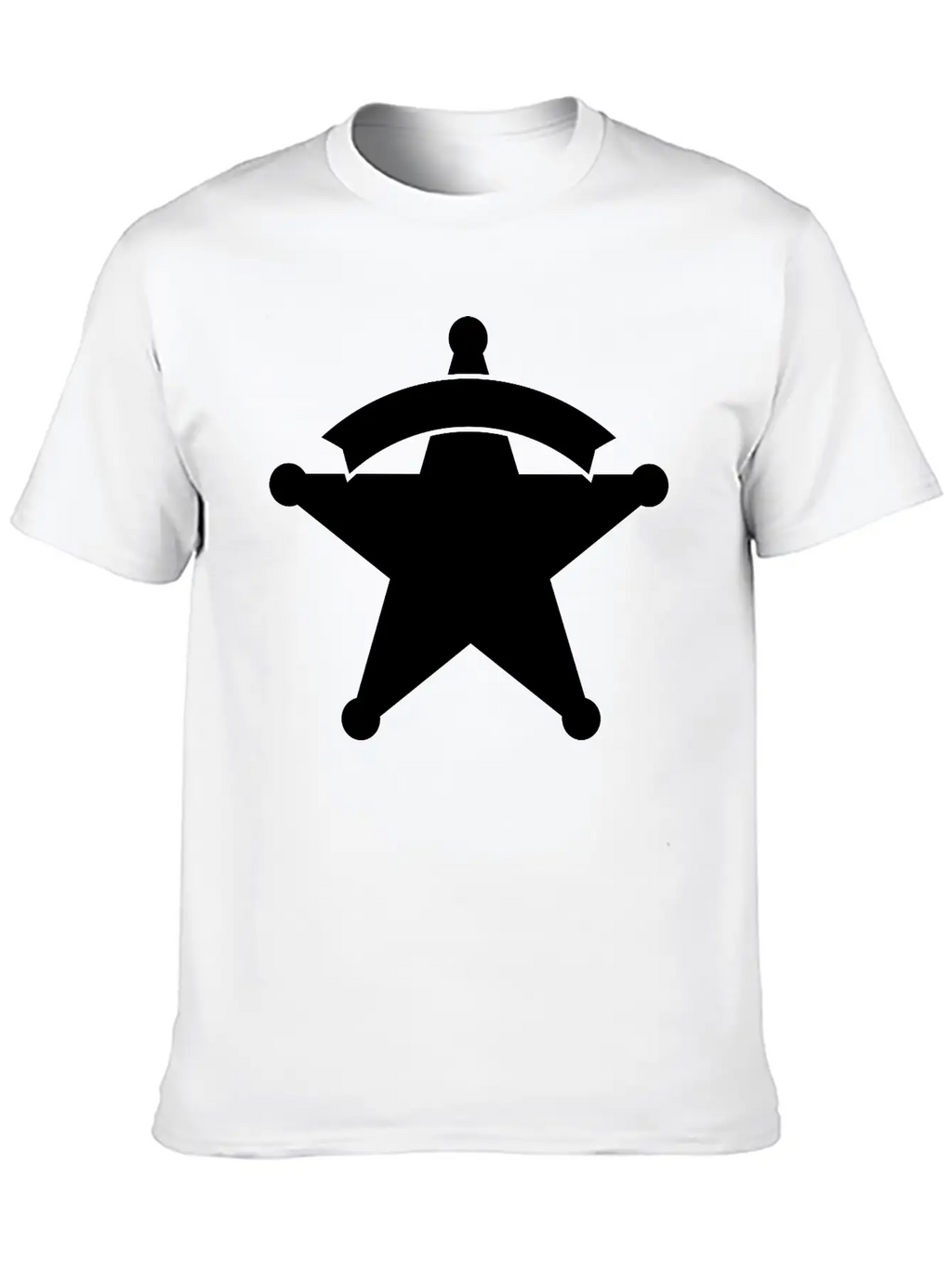 Sheriff Star Unisex Casual T-Shirt – Clean Design For Daily Comfort