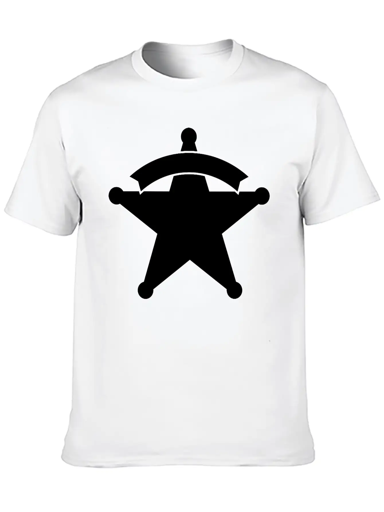 Sheriff Star Unisex Casual T-Shirt – Clean Design For Daily Comfort