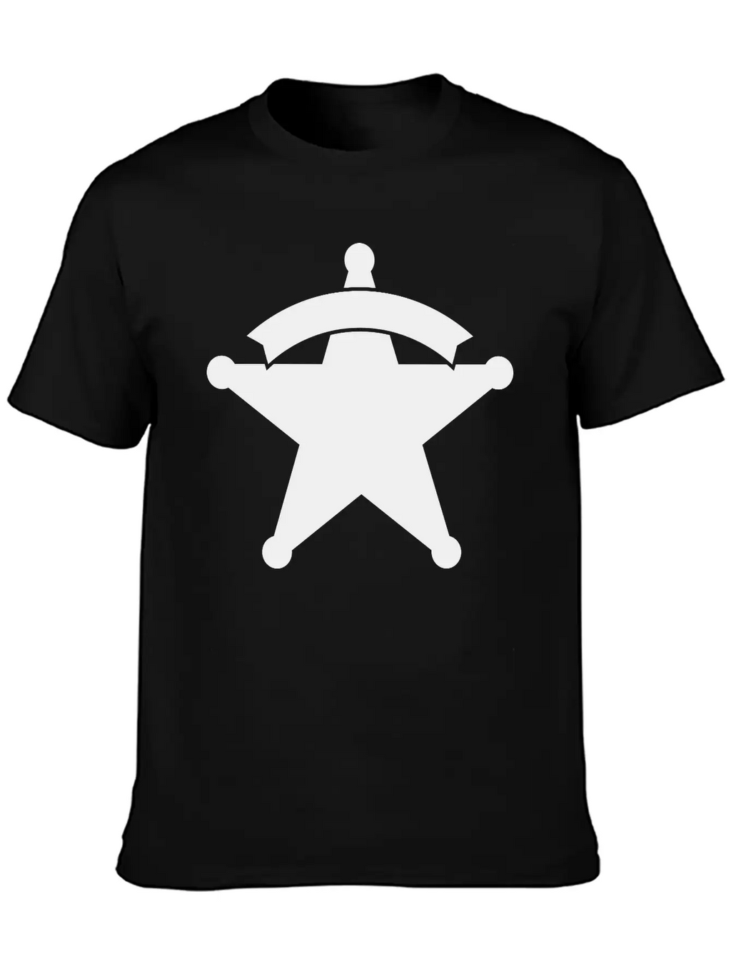 Sheriff Star Unisex Casual T-Shirt – Clean Design For Daily Comfort