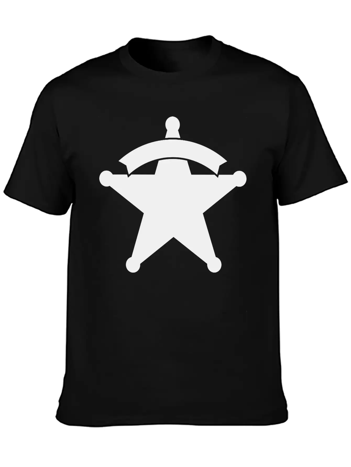 Sheriff Star Unisex Casual T-Shirt – Clean Design For Daily Comfort