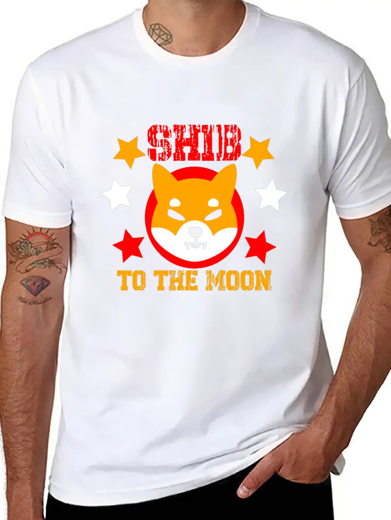 SHIB To The Moon Shiba Inu Crypto Breathable Soft Cotton T-Shirt – Timeless Casual Look