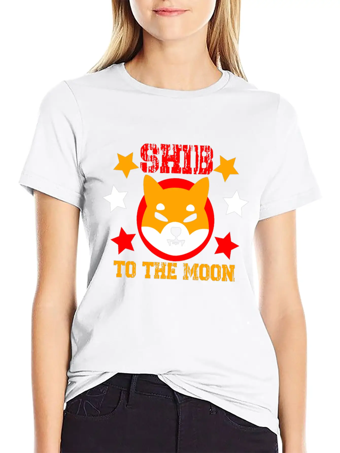 SHIB To The Moon Shiba Inu Crypto Breathable Soft Cotton T-Shirt – Timeless Casual Look