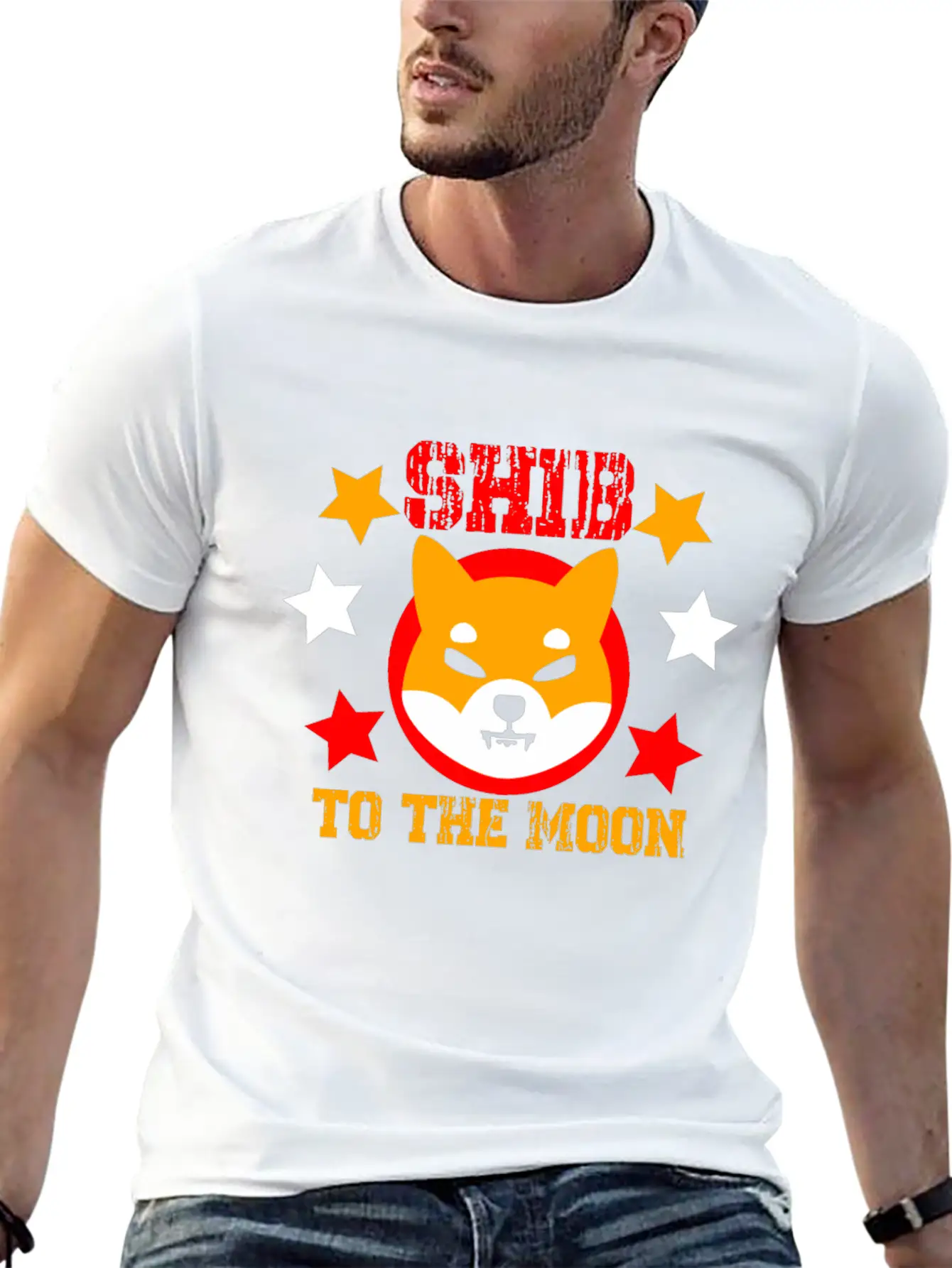 SHIB To The Moon Shiba Inu Crypto Breathable Soft Cotton T-Shirt – Timeless Casual Look