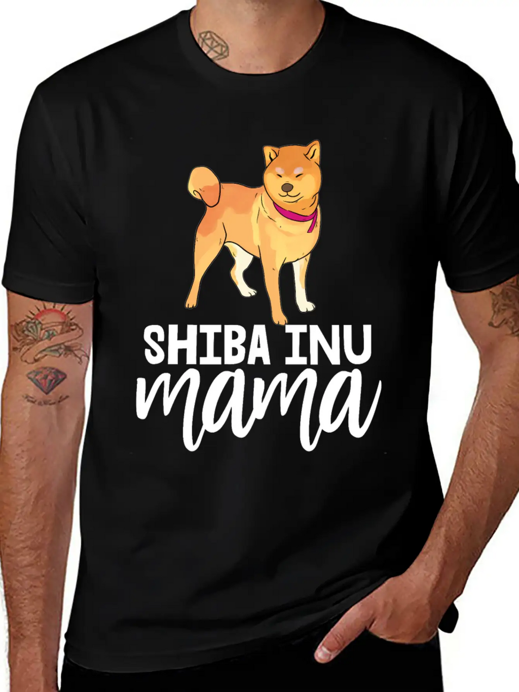 Shiba Inu Mama Casual Graphic T-Shirt – Simple And Comfortable Daily Wear