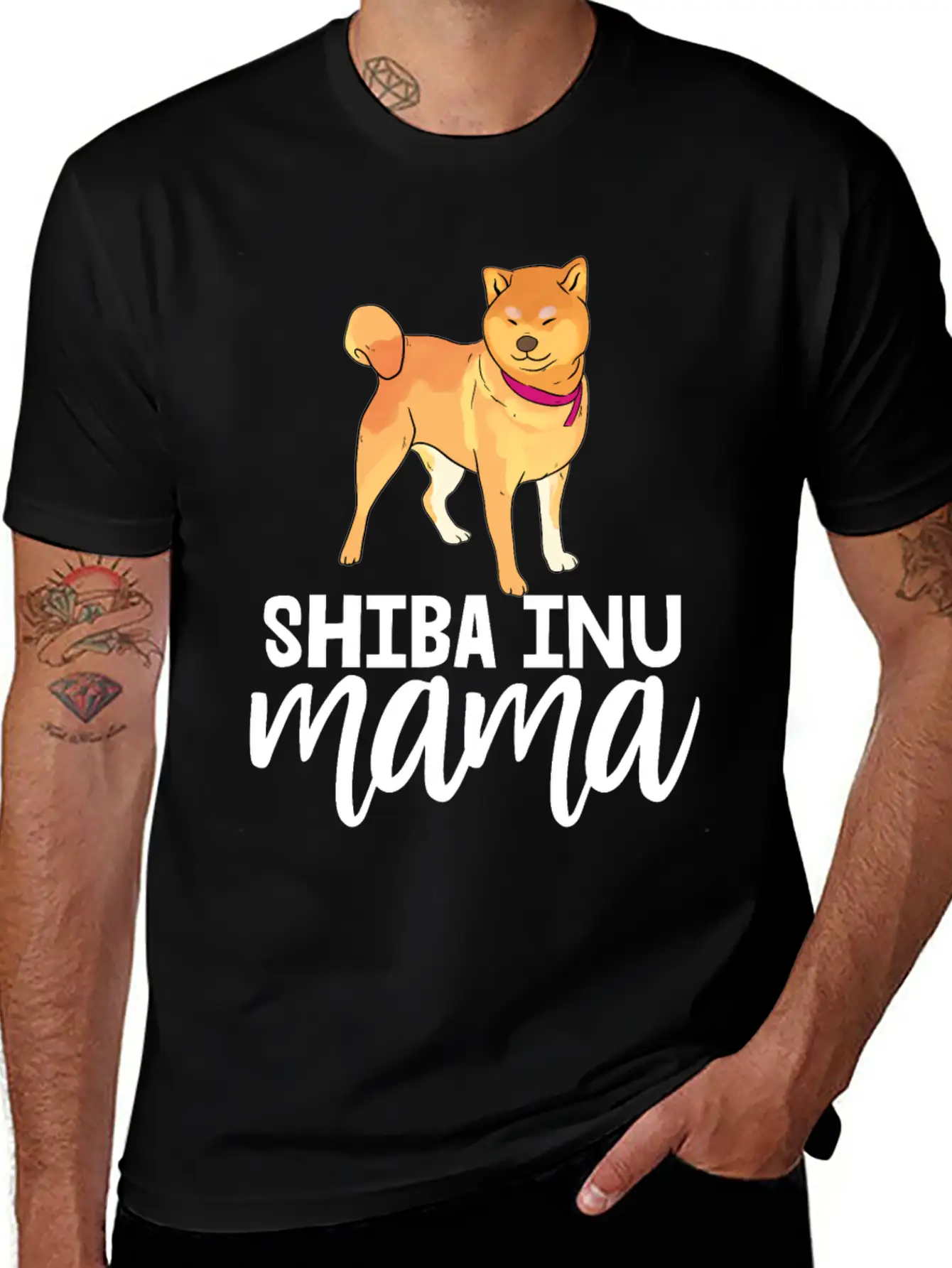 Shiba Inu Mama Casual Graphic T-Shirt – Simple And Comfortable Daily Wear
