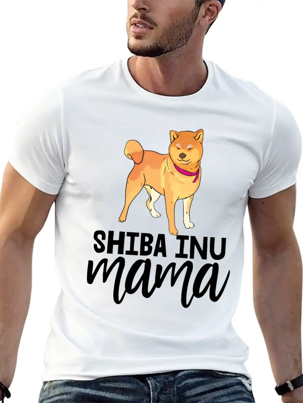 Shiba Inu Mama Casual Graphic T-Shirt – Simple And Comfortable Daily Wear