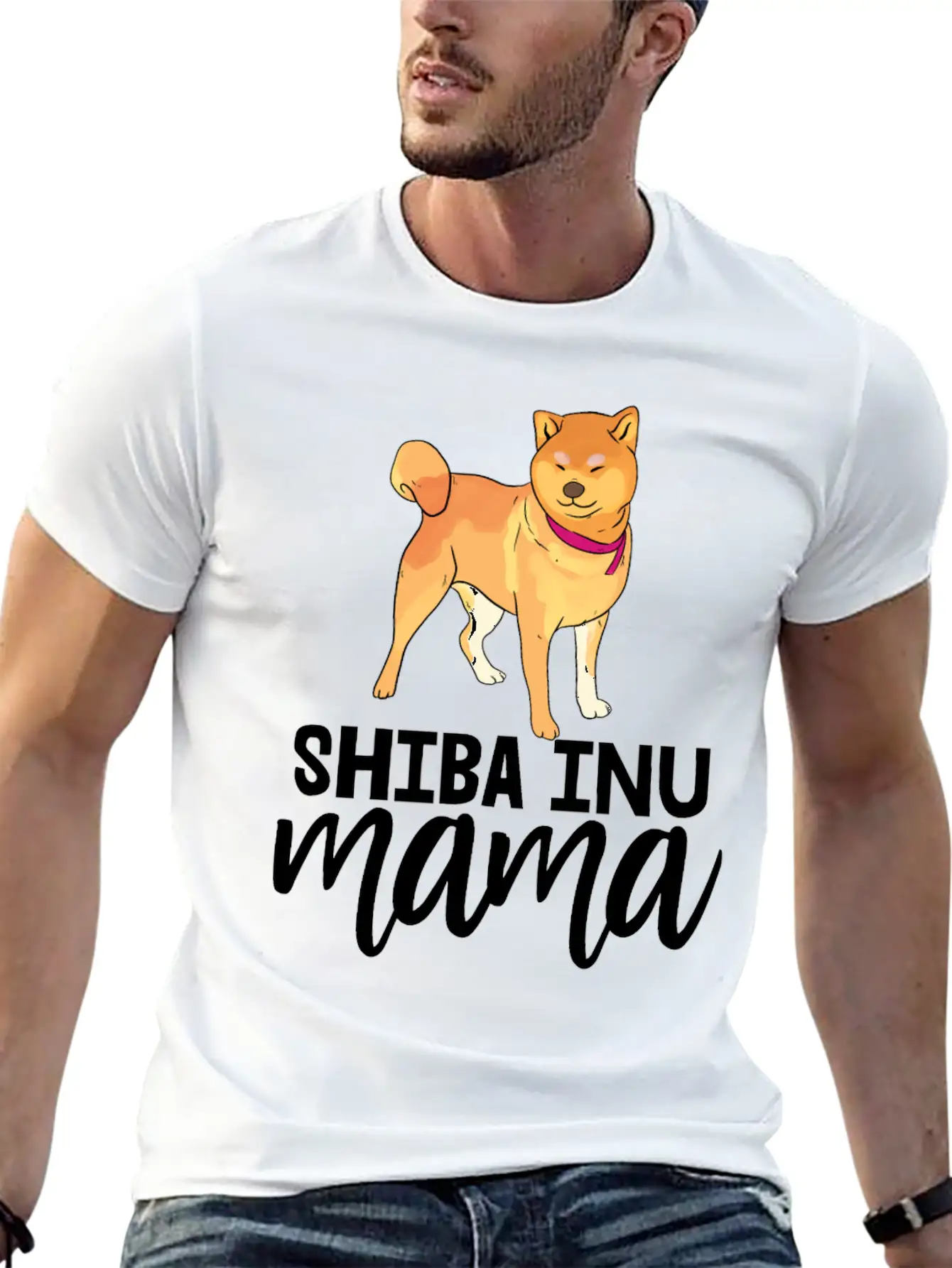 Shiba Inu Mama Casual Graphic T-Shirt – Simple And Comfortable Daily Wear