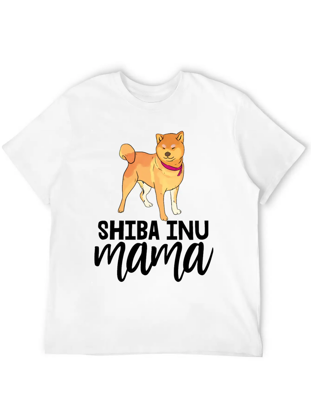 Shiba Inu Mama Casual Graphic T-Shirt – Simple And Comfortable Daily Wear