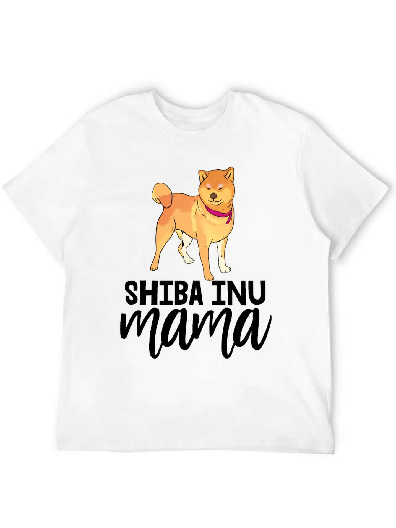 Shiba Inu Mama Casual Graphic T-Shirt – Simple And Comfortable Daily Wear