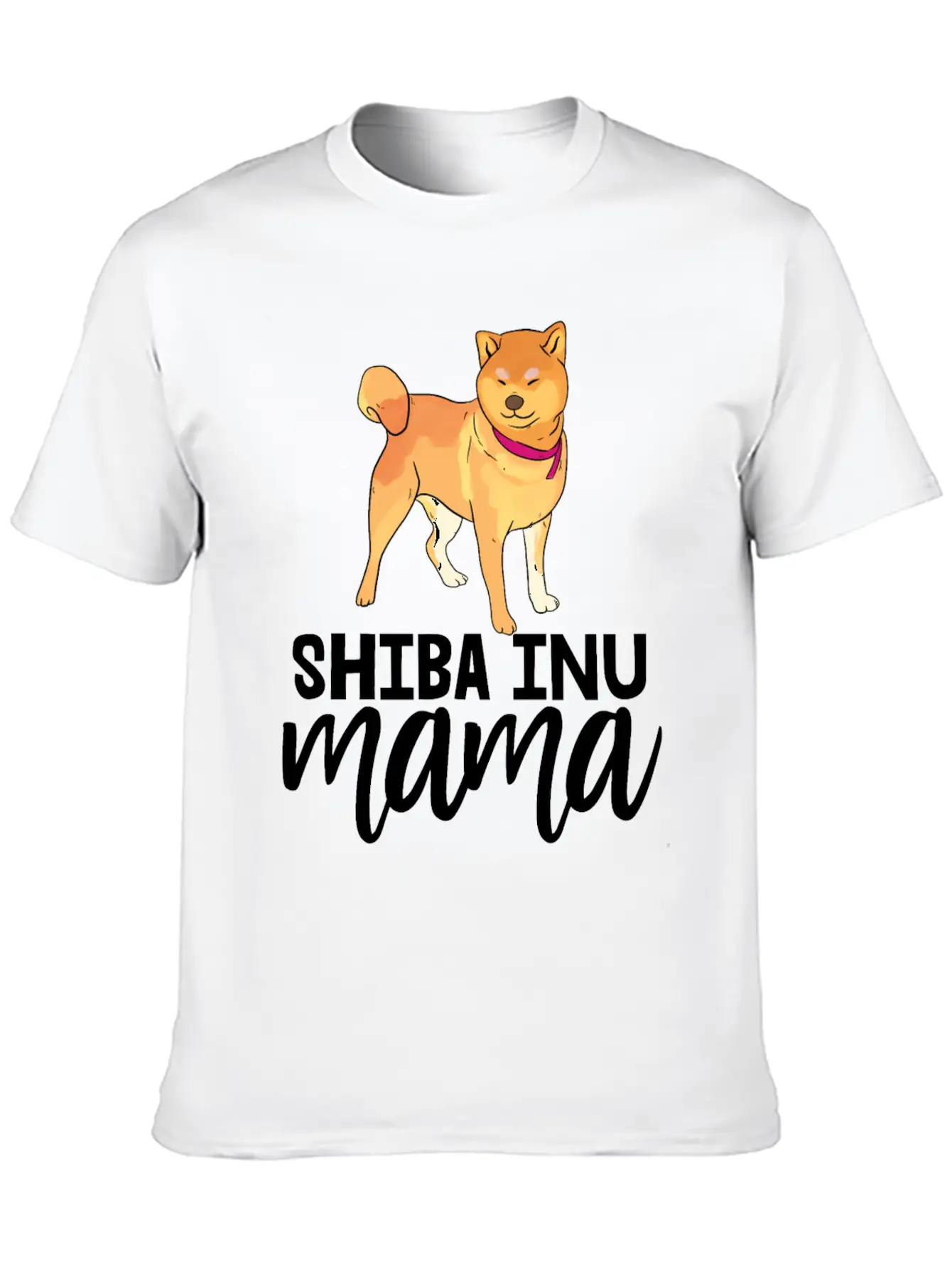 Shiba Inu Mama Casual Graphic T-Shirt – Simple And Comfortable Daily Wear