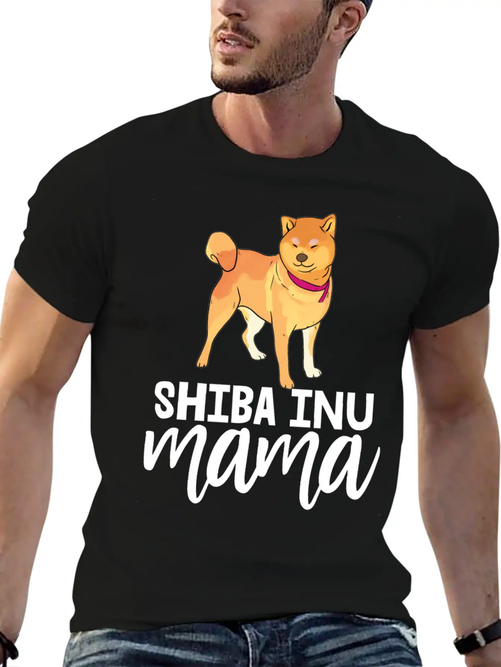 Shiba Inu Mama Casual Graphic T-Shirt – Simple And Comfortable Daily Wear