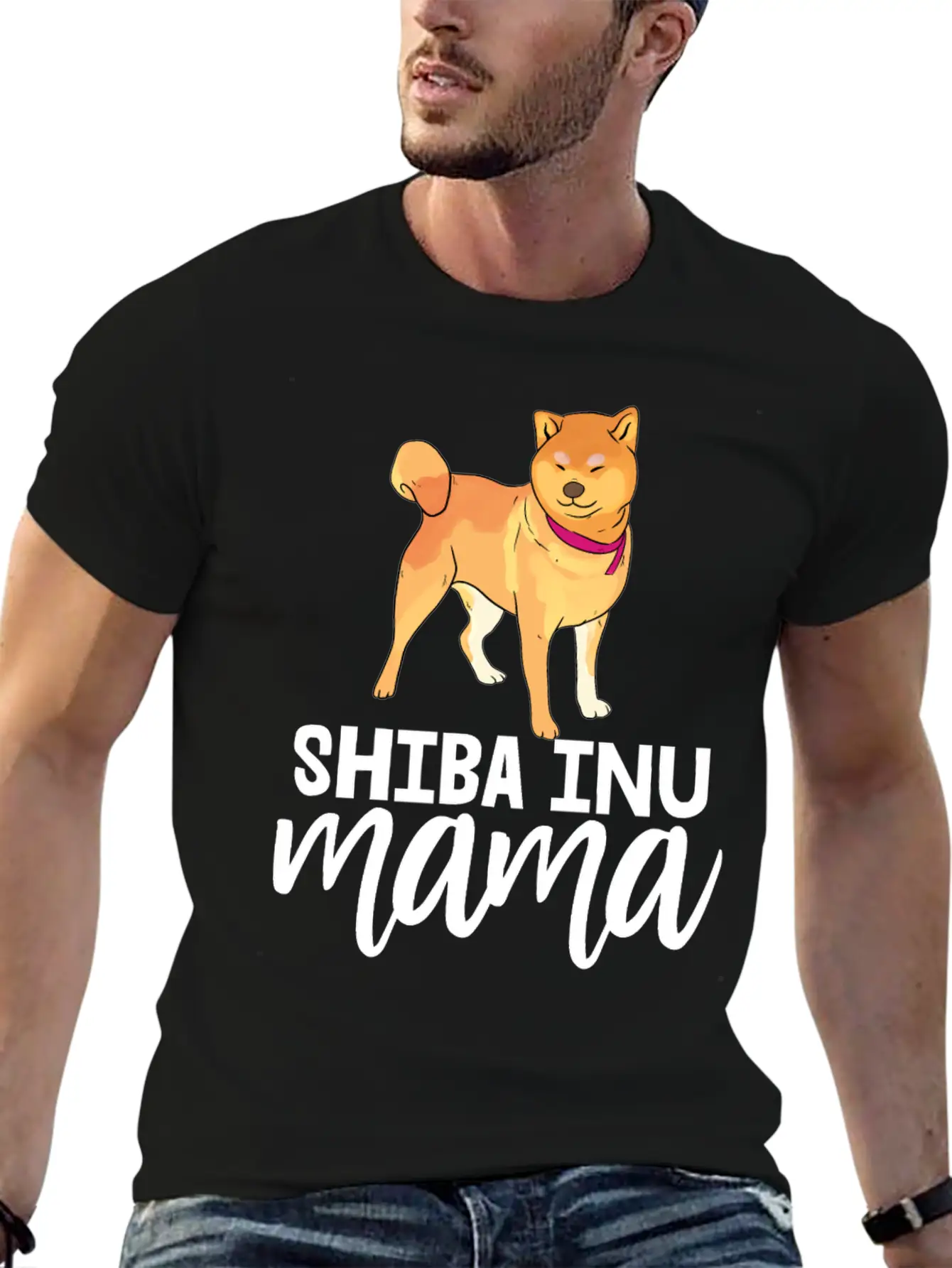 Shiba Inu Mama Casual Graphic T-Shirt – Simple And Comfortable Daily Wear