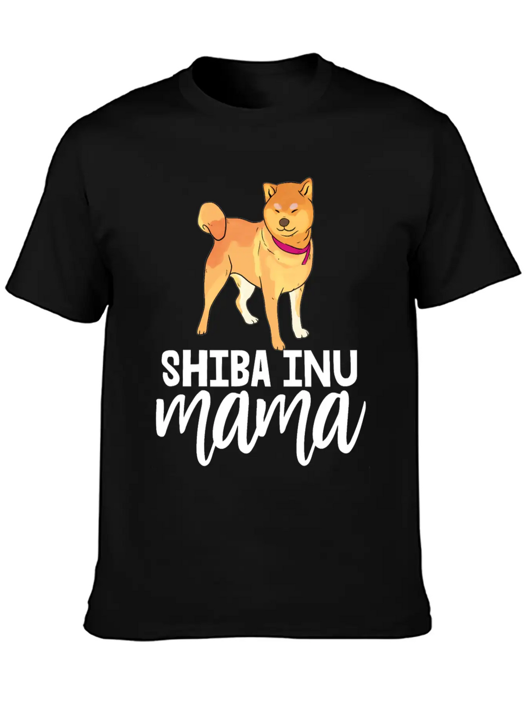 Shiba Inu Mama Casual Graphic T-Shirt – Simple And Comfortable Daily Wear