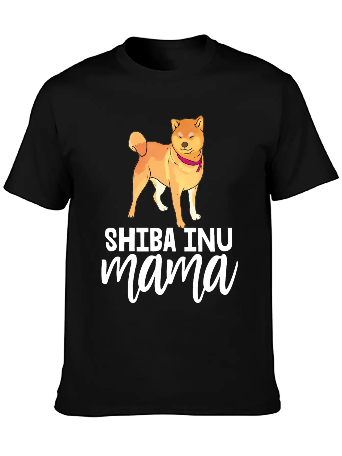 Shiba Inu Mama Casual Graphic T-Shirt – Simple And Comfortable Daily Wear