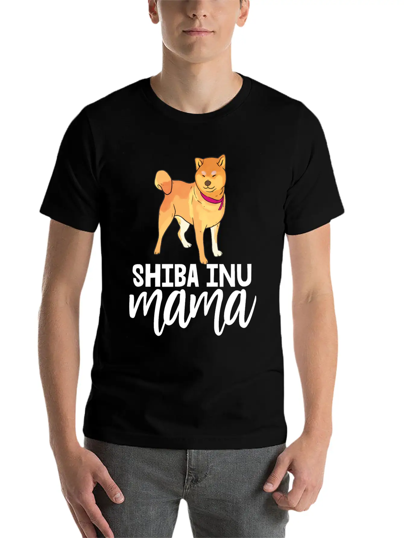 Shiba Inu Mama Casual Graphic T-Shirt – Simple And Comfortable Daily Wear