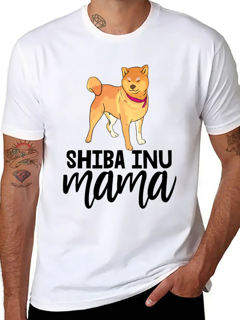 Shiba Inu Mama Casual Graphic T-Shirt – Simple And Comfortable Daily Wear