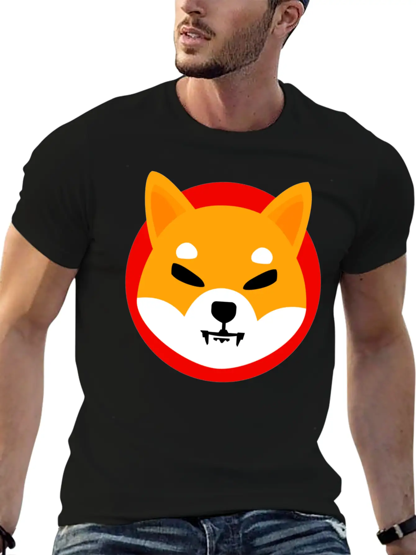 Shiba Inu Token Breathable Soft Cotton T-Shirt – Timeless Casual Look