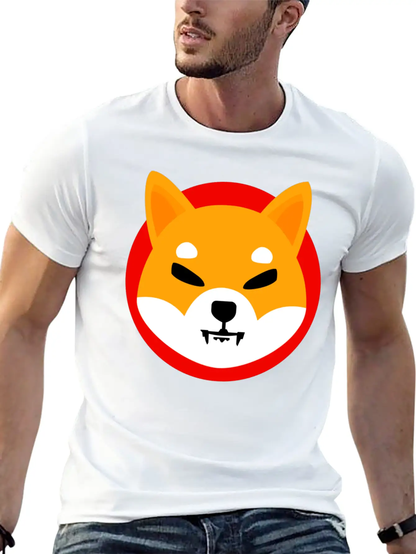 Shiba Inu Token Breathable Soft Cotton T-Shirt – Timeless Casual Look