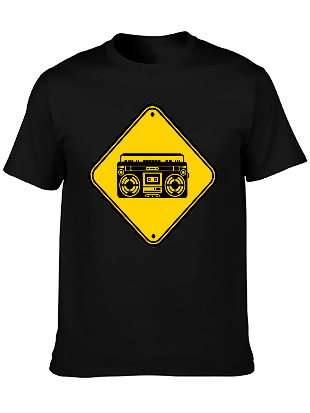 Shield Ghettoblaster Zone Warning Danger Caution C Unisex Casual T-Shirt – Clean Design For Daily Comfort