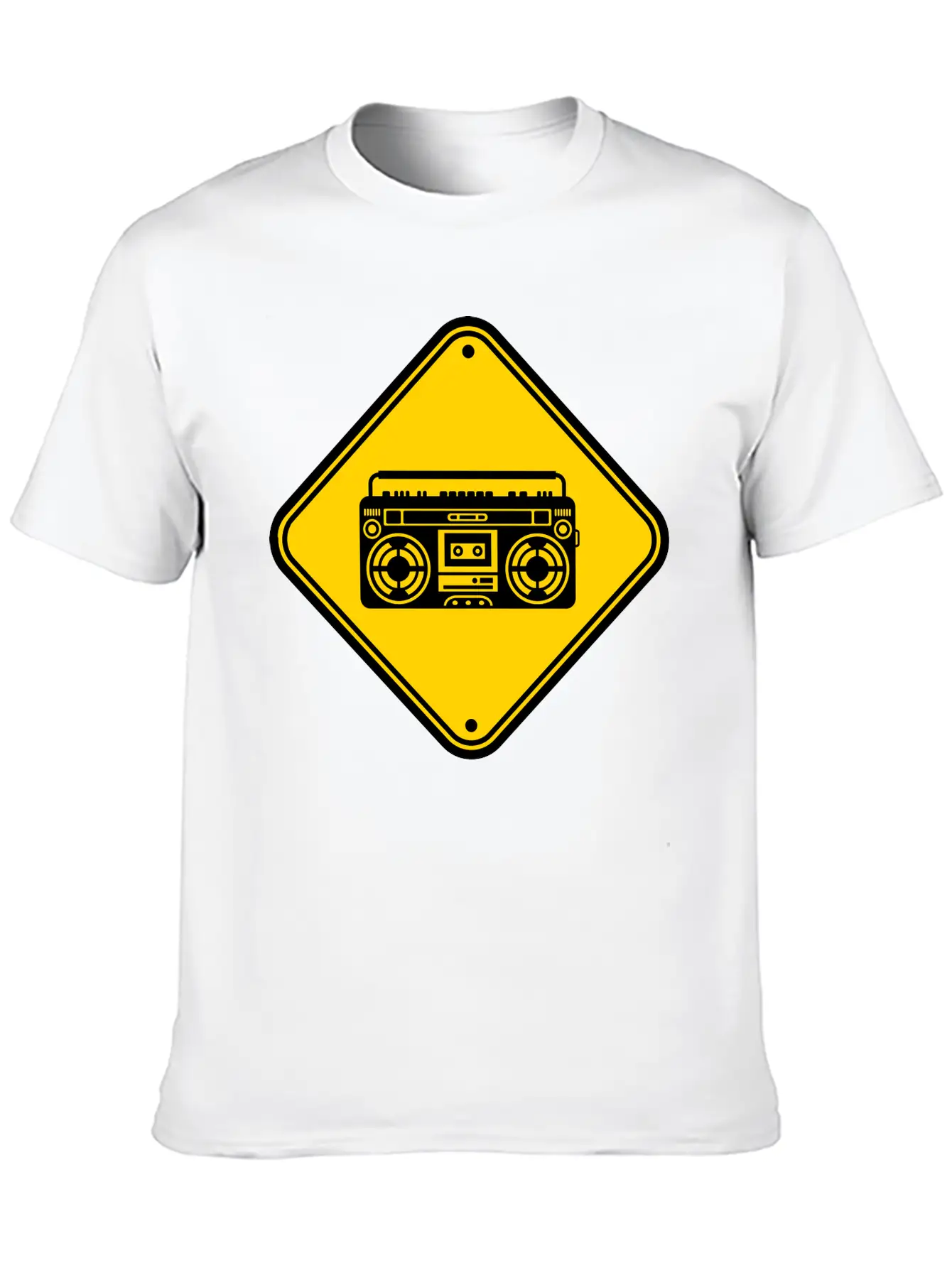 Shield Ghettoblaster Zone Warning Danger Caution C Unisex Casual T-Shirt – Clean Design For Daily Comfort