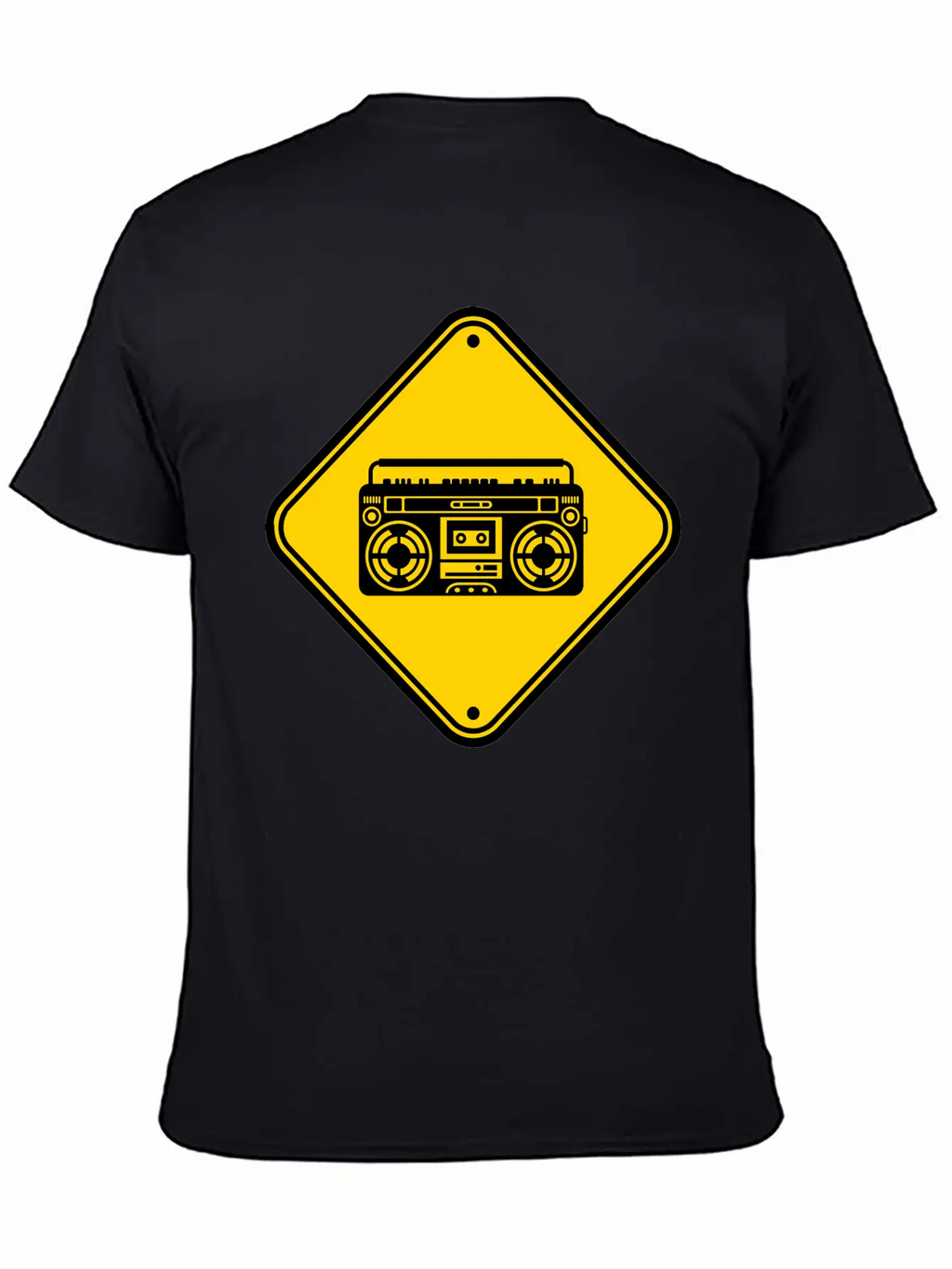 Shield Ghettoblaster Zone Warning Danger Caution C Unisex Casual T-Shirt – Clean Design For Daily Comfort