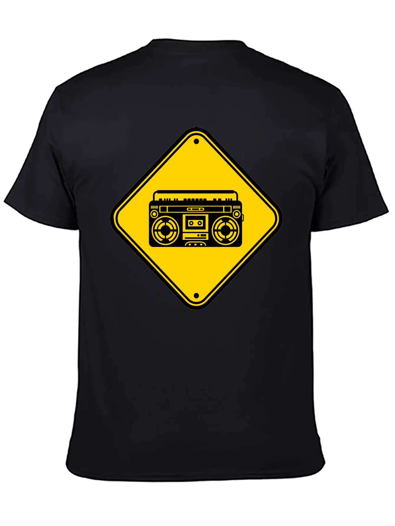 Shield Ghettoblaster Zone Warning Danger Caution C Unisex Casual T-Shirt – Clean Design For Daily Comfort