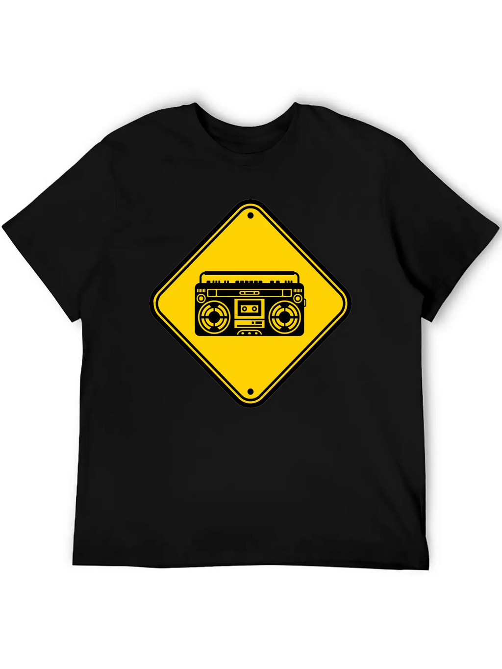 Shield Ghettoblaster Zone Warning Danger Caution C Unisex Casual T-Shirt – Clean Design For Daily Comfort
