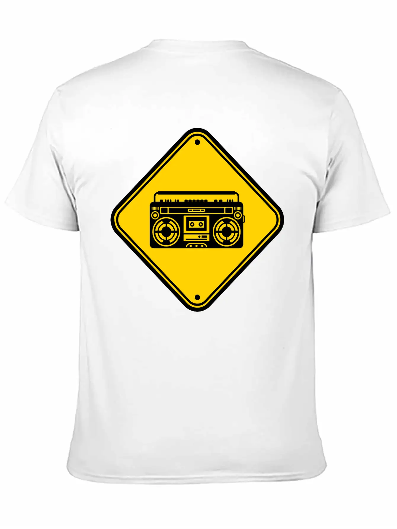 Shield Ghettoblaster Zone Warning Danger Caution C Unisex Casual T-Shirt – Clean Design For Daily Comfort