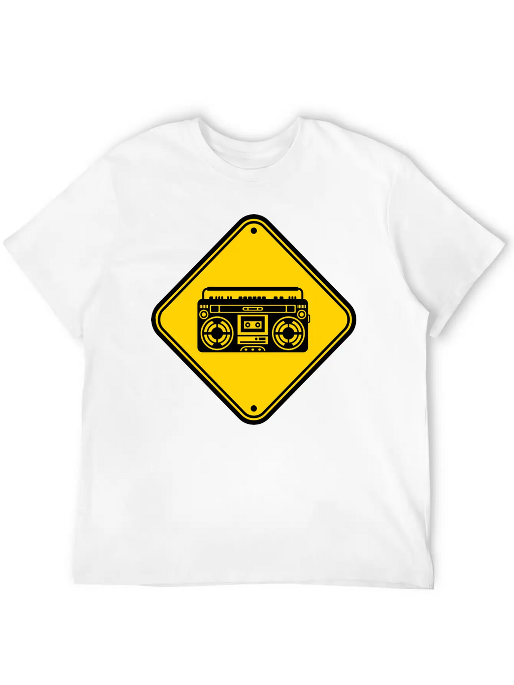 Shield Ghettoblaster Zone Warning Danger Caution C Unisex Casual T-Shirt – Clean Design For Daily Comfort