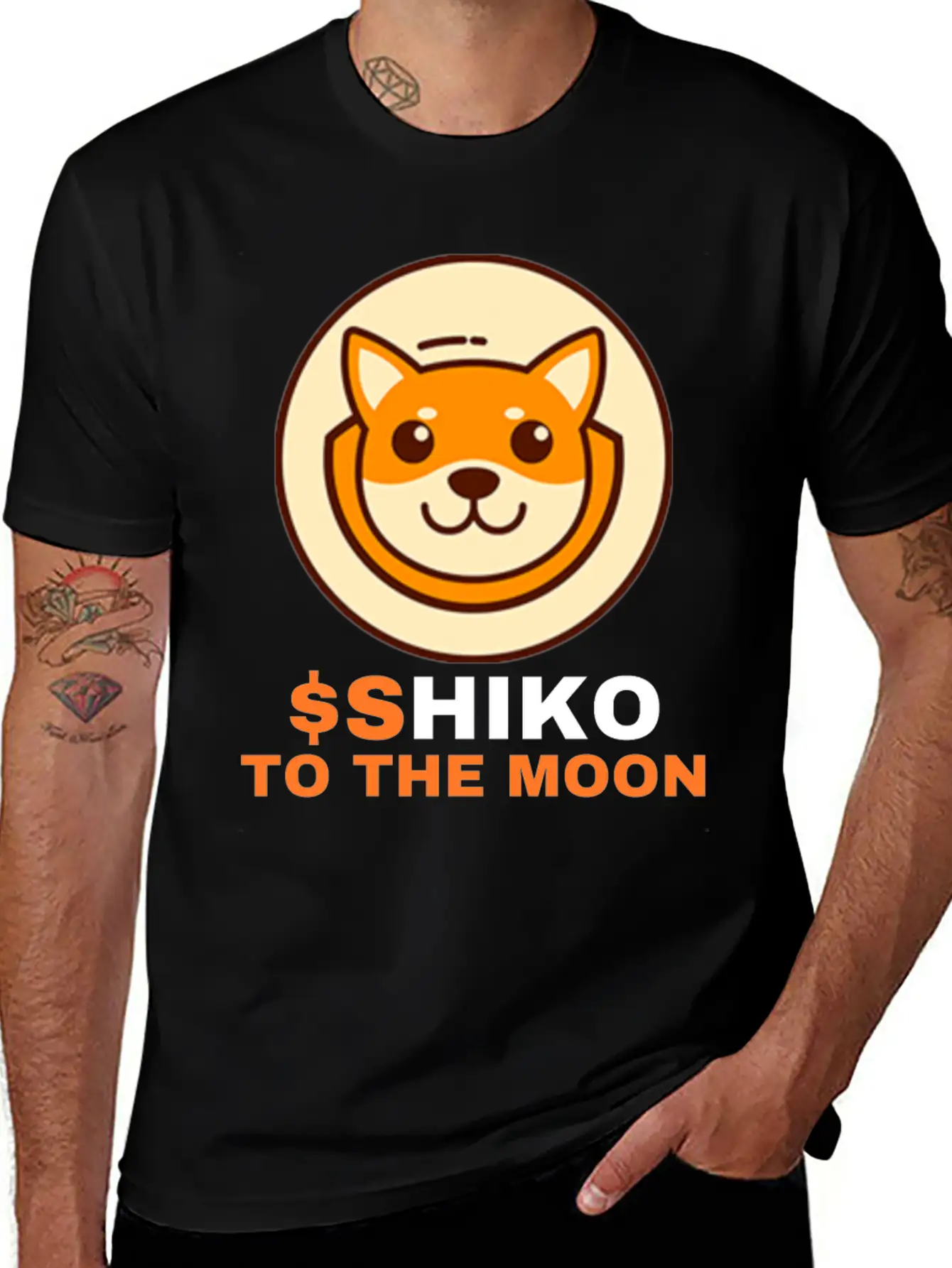 SHIKO To The Moon, Shikoku Inu Coin Shiko Crypto Unisex Casual T-Shirt – Clean Design For Daily Comfort
