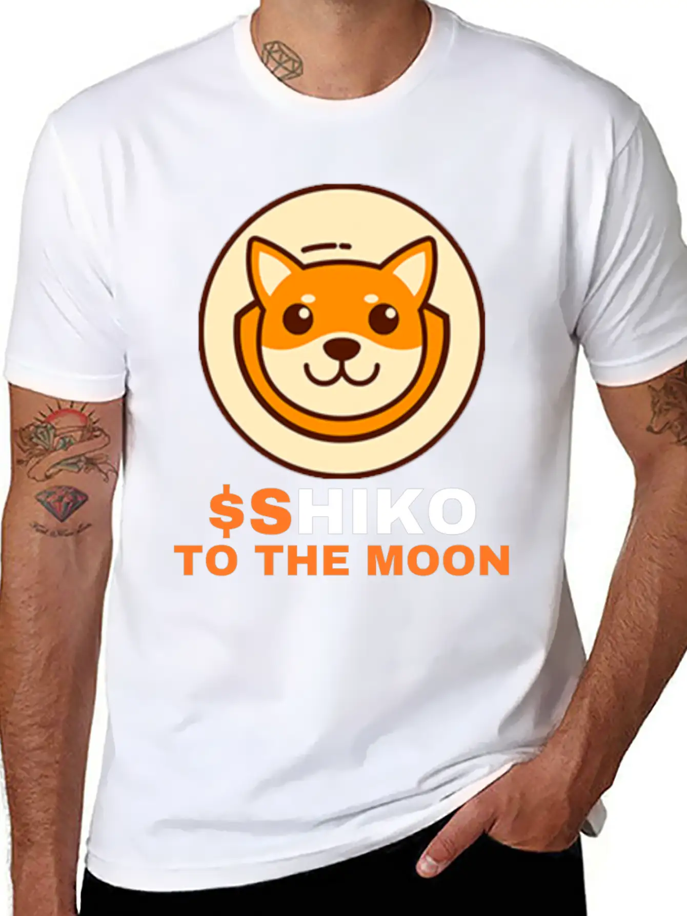 SHIKO To The Moon, Shikoku Inu Coin Shiko Crypto Unisex Casual T-Shirt – Clean Design For Daily Comfort