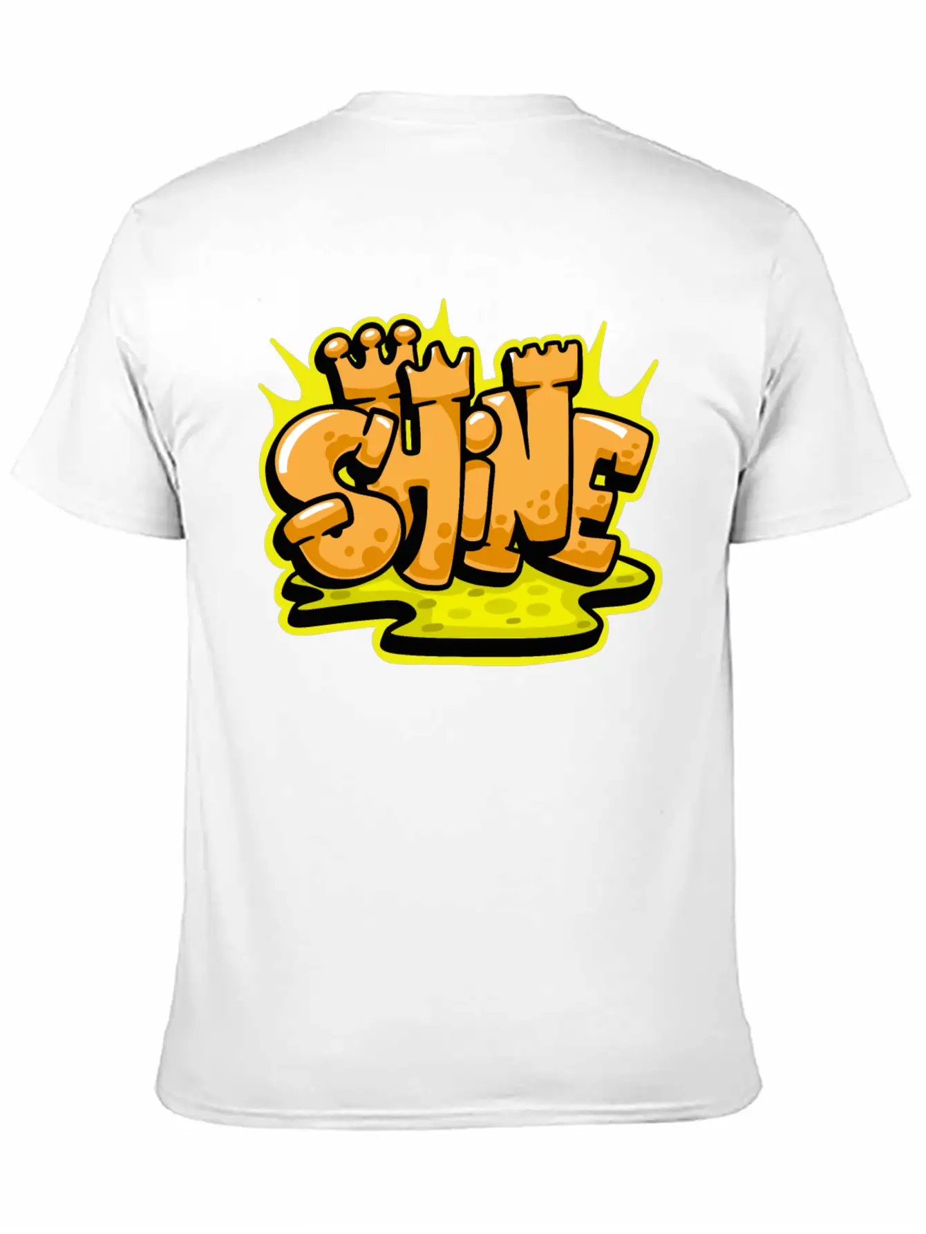 Shine Graffiti Lettering Art Unisex Casual T-Shirt – Clean Design For Daily Comfort