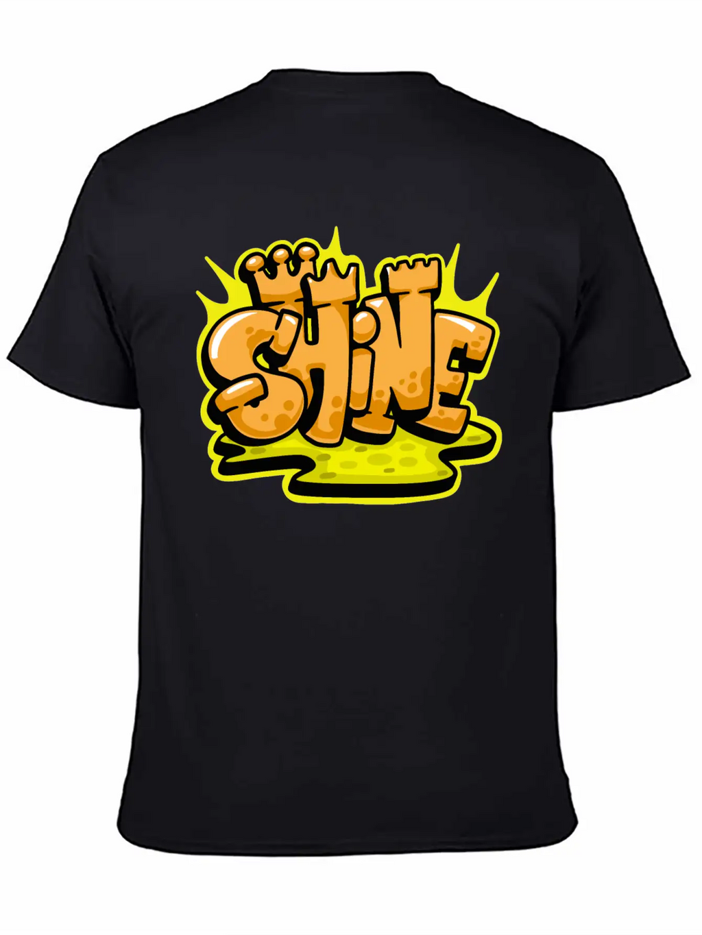Shine Graffiti Lettering Art Unisex Casual T-Shirt – Clean Design For Daily Comfort