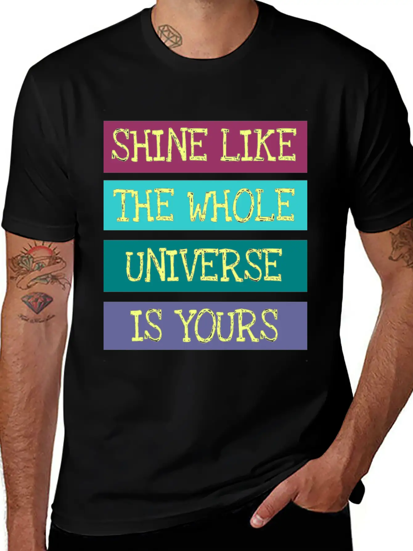 Shine Like The Whole Universe Is Yours Unisex Casual T-Shirt – Clean Design For Daily Comfort