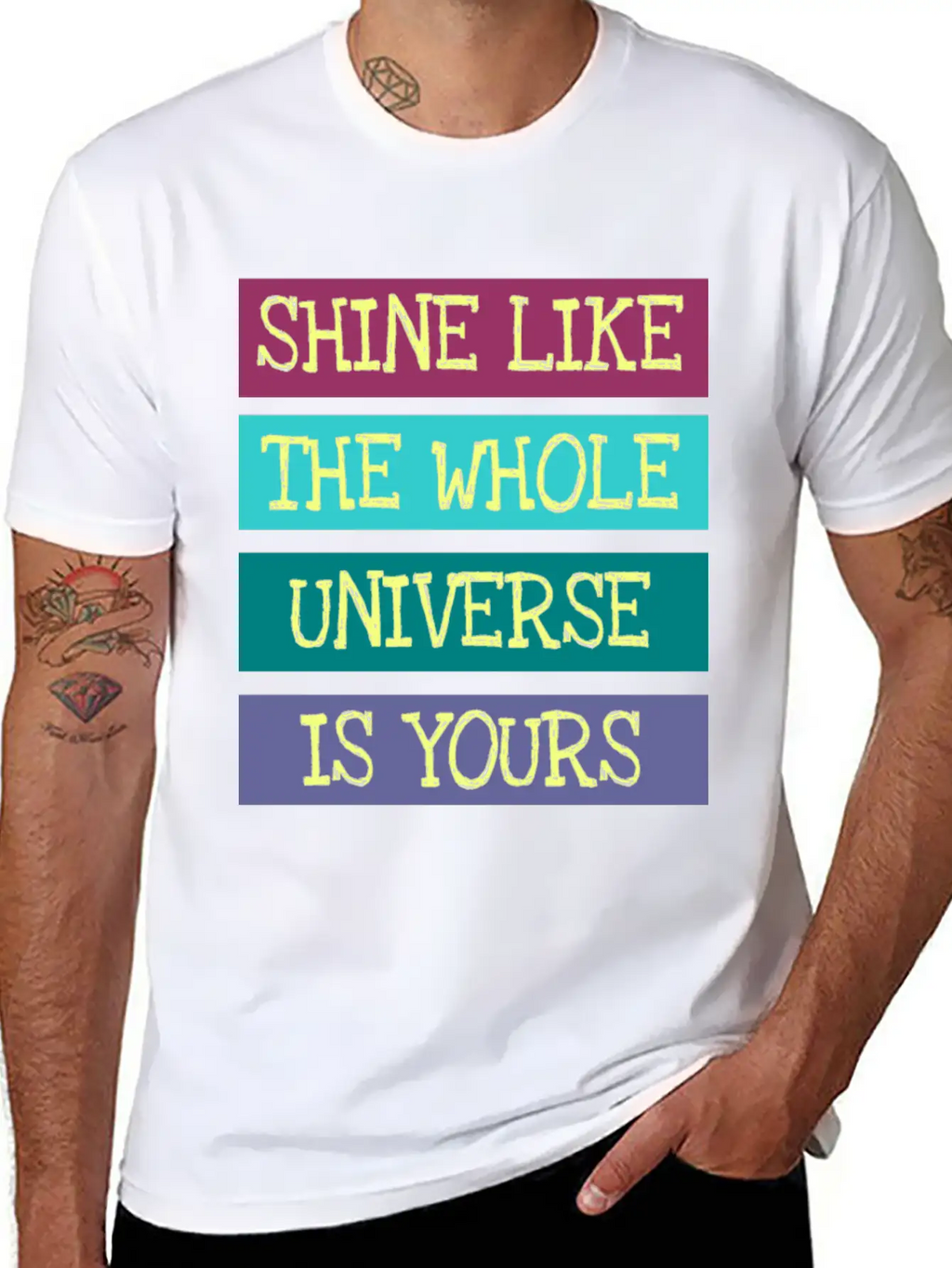 Shine Like The Whole Universe Is Yours Unisex Casual T-Shirt – Clean Design For Daily Comfort