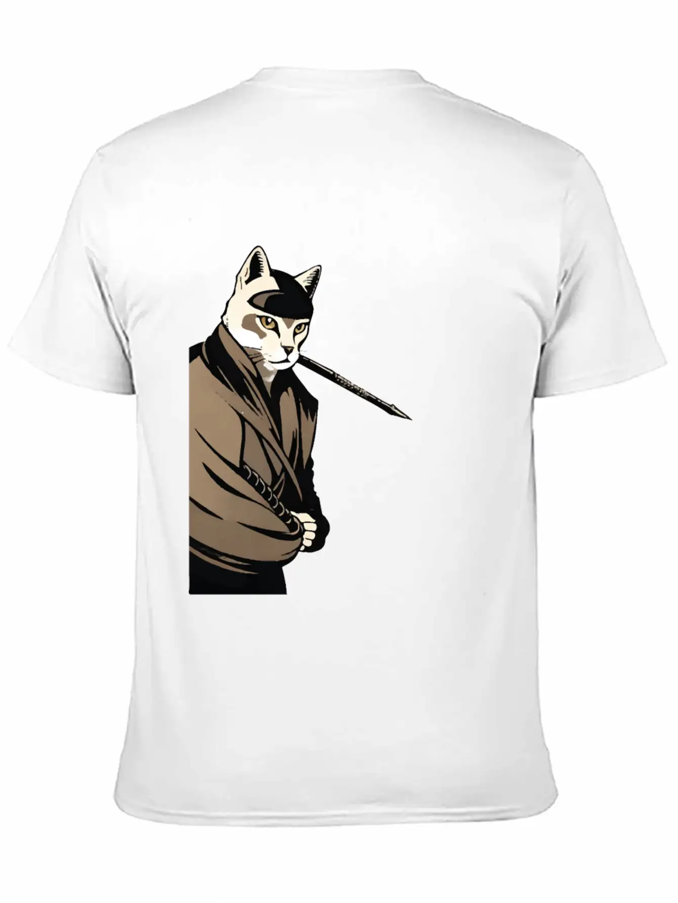 Shinobi Cat Unisex Short Sleeve Soft Cotton T-Shirt – Casual Everyday Wear