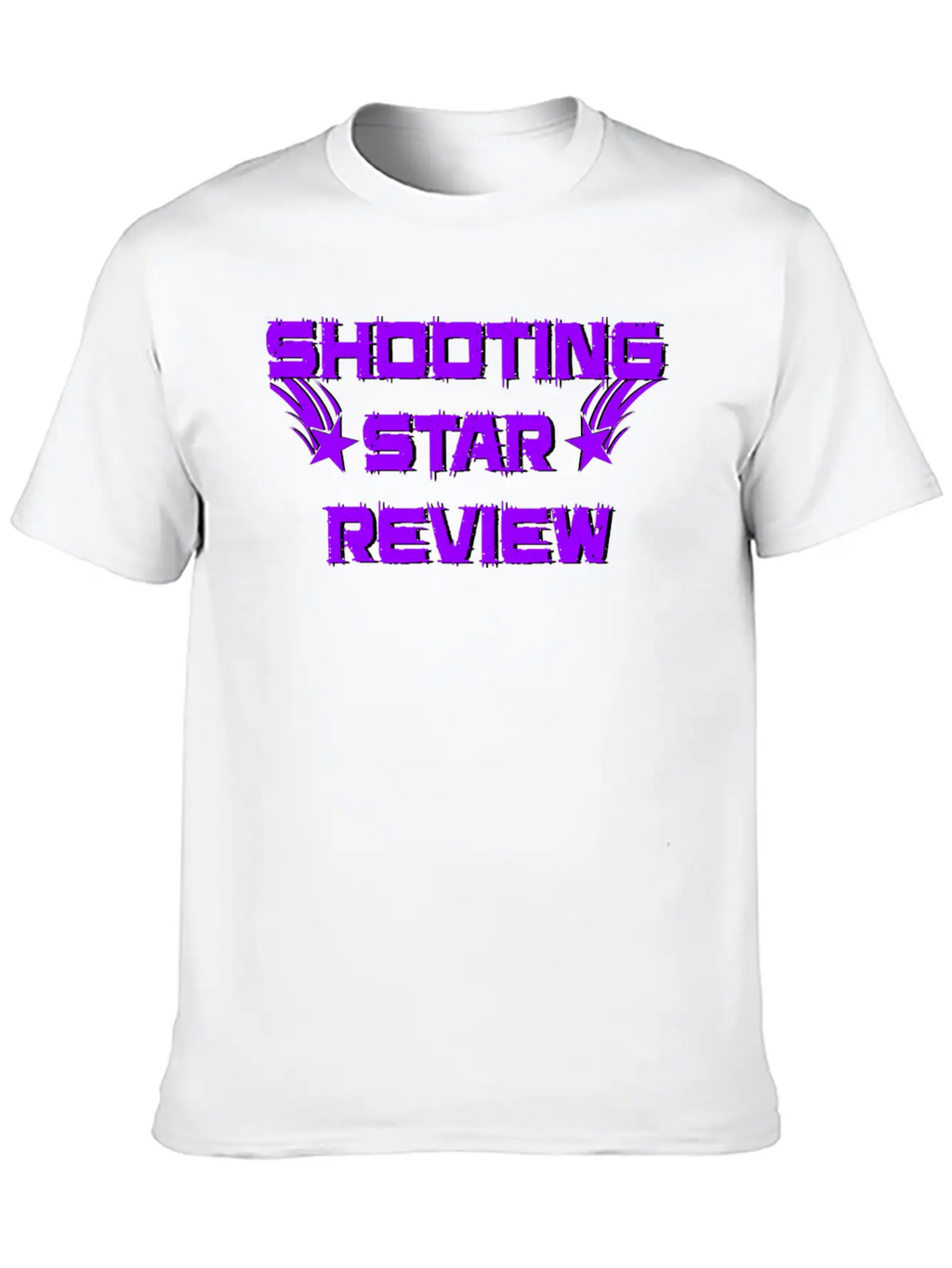 Shooting Star Review Purple Logo Unisex Short Sleeve Soft Cotton T-Shirt – Casual Everyday Wear