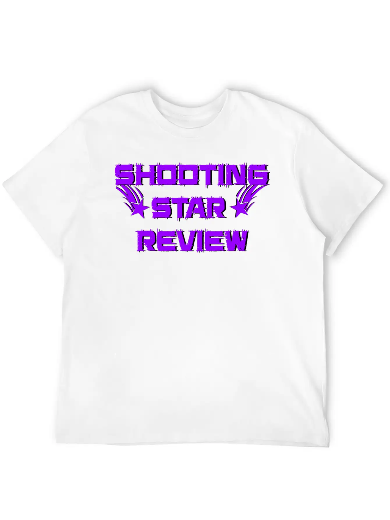 Shooting Star Review Purple Logo Unisex Short Sleeve Soft Cotton T-Shirt – Casual Everyday Wear