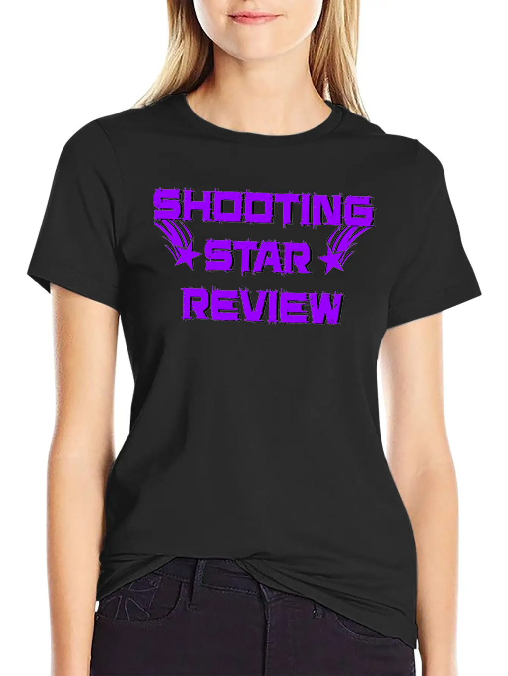 Shooting Star Review Purple Logo Unisex Short Sleeve Soft Cotton T-Shirt – Casual Everyday Wear