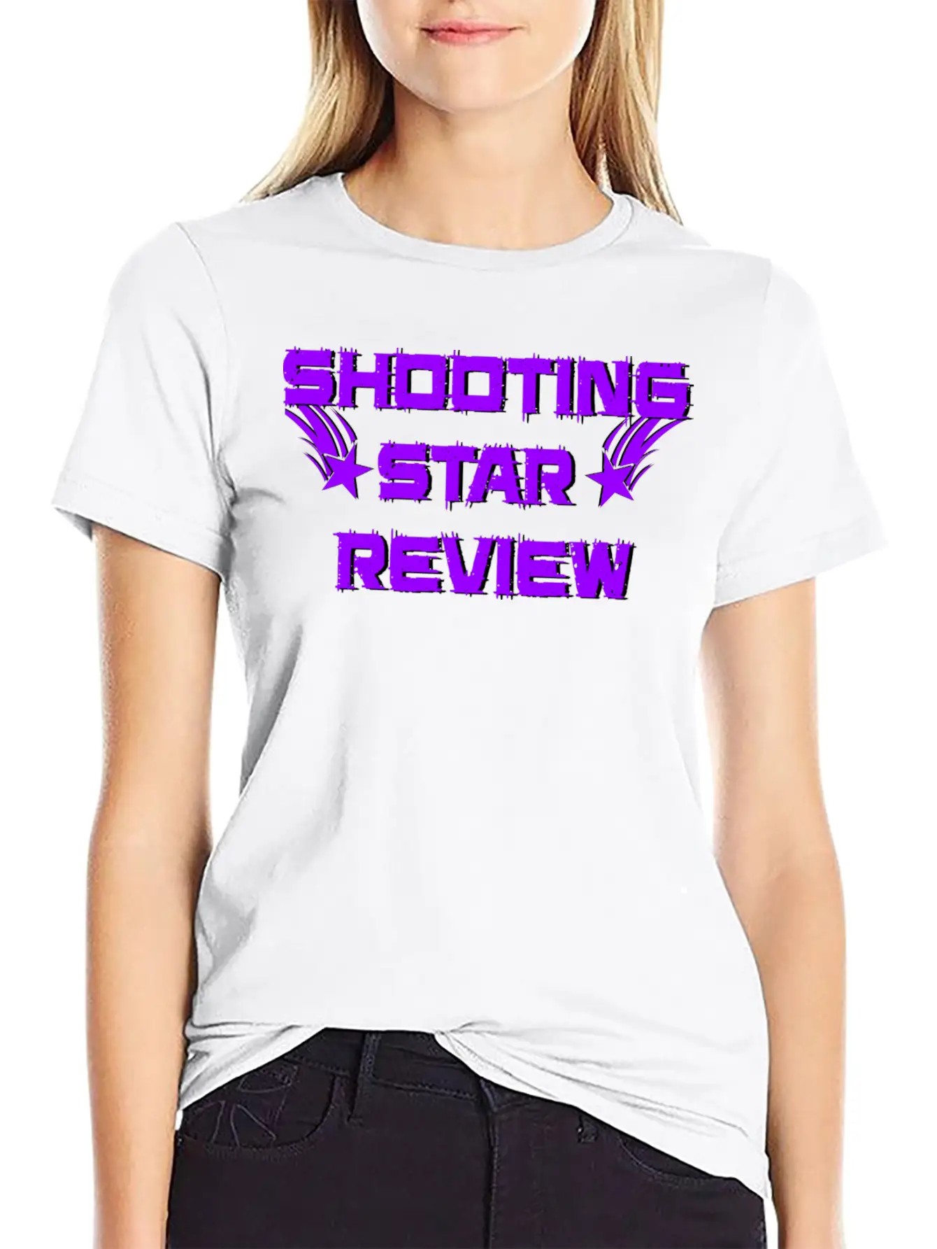 Shooting Star Review Purple Logo Unisex Short Sleeve Soft Cotton T-Shirt – Casual Everyday Wear