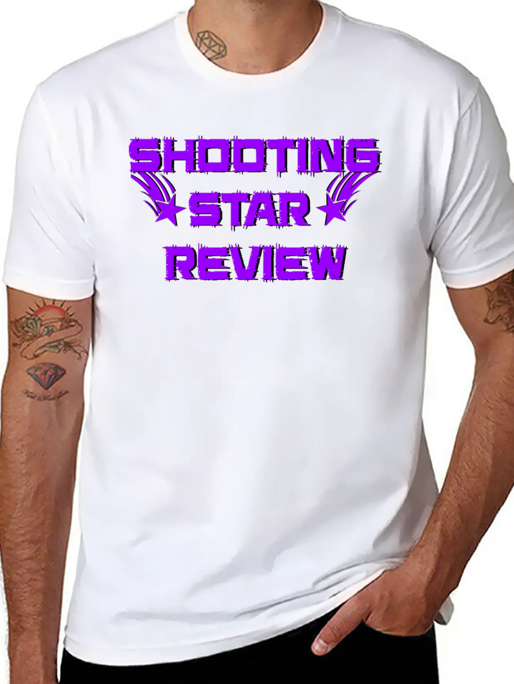 Shooting Star Review Purple Logo Unisex Short Sleeve Soft Cotton T-Shirt – Casual Everyday Wear