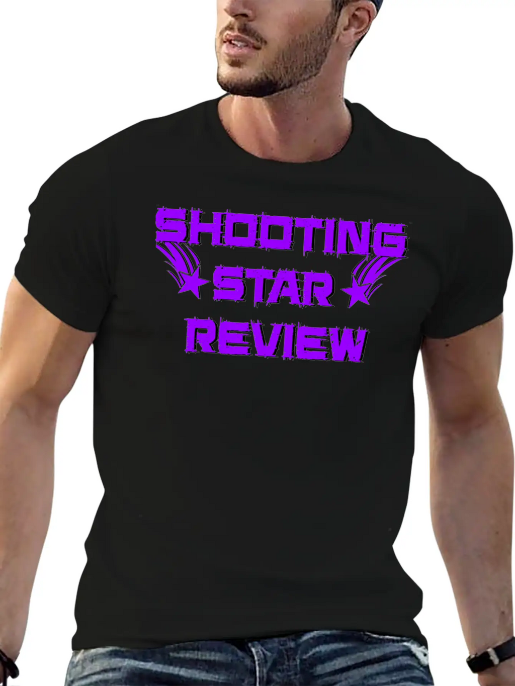 Shooting Star Review Purple Logo Unisex Short Sleeve Soft Cotton T-Shirt – Casual Everyday Wear