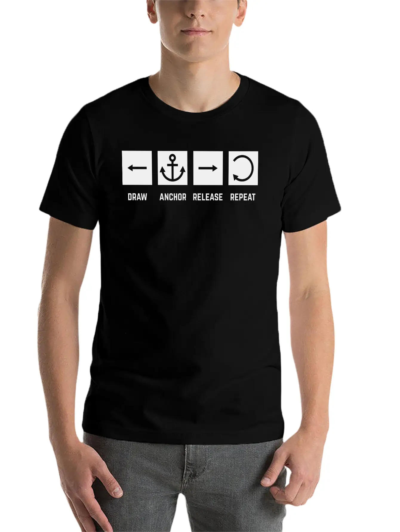 Shot Sequence (Archery By BOWTIQUE) Unisex Short Sleeve Soft Cotton T-Shirt – Casual Everyday Wear