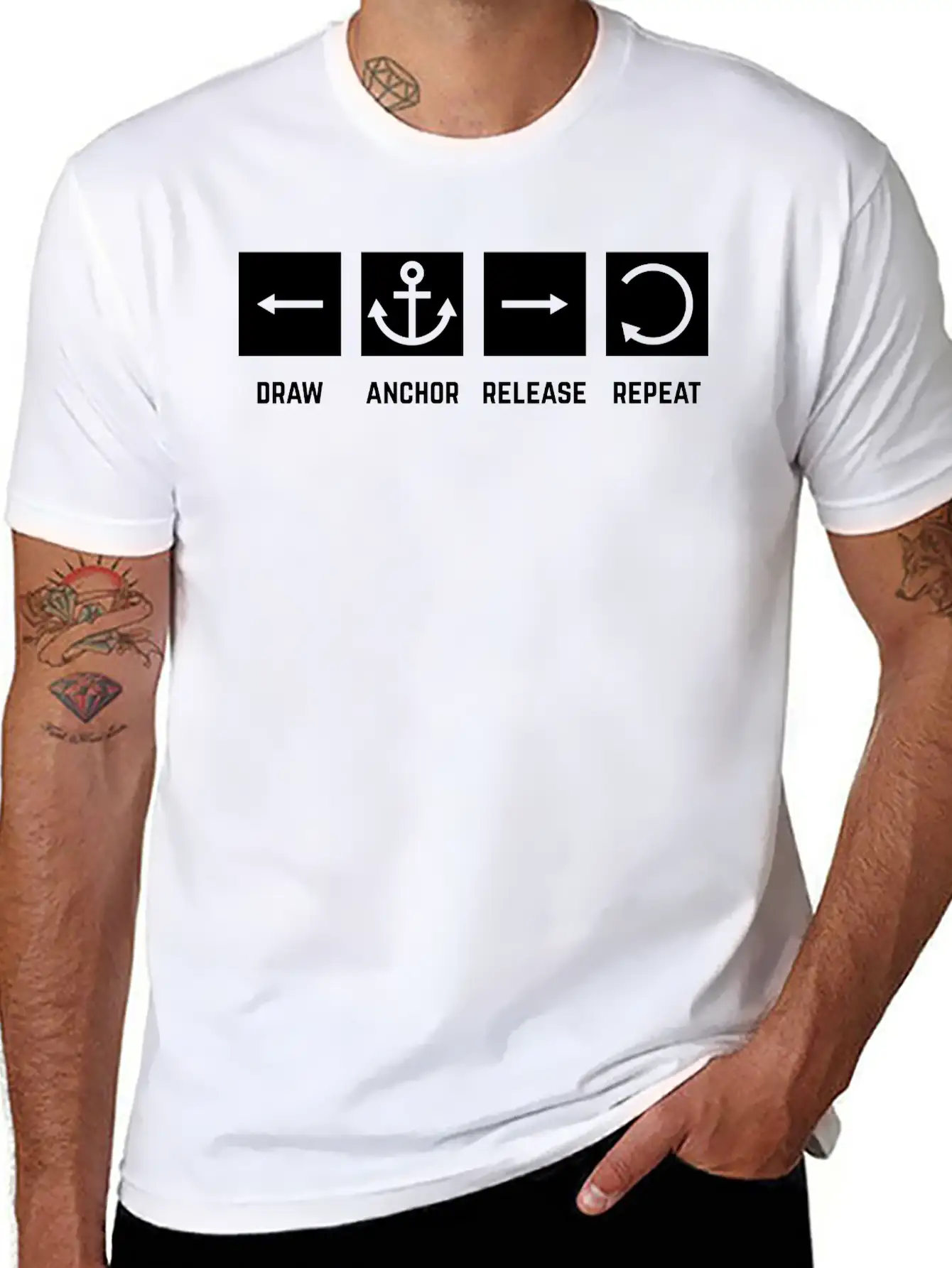 Shot Sequence (Archery By BOWTIQUE) Unisex Short Sleeve Soft Cotton T-Shirt – Casual Everyday Wear